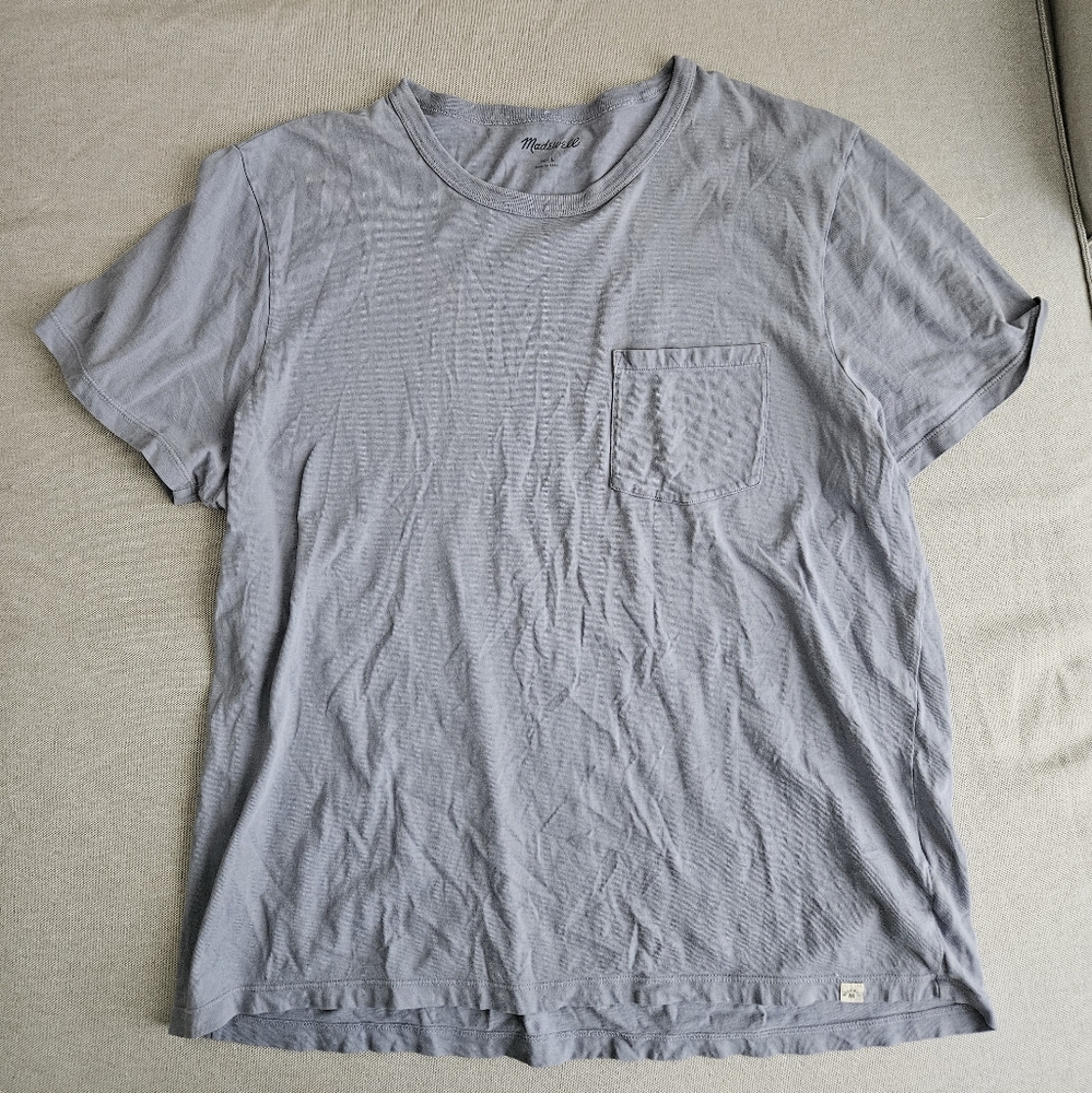 Madewell Relaxed Tee One Pocket US L Blue/Grey